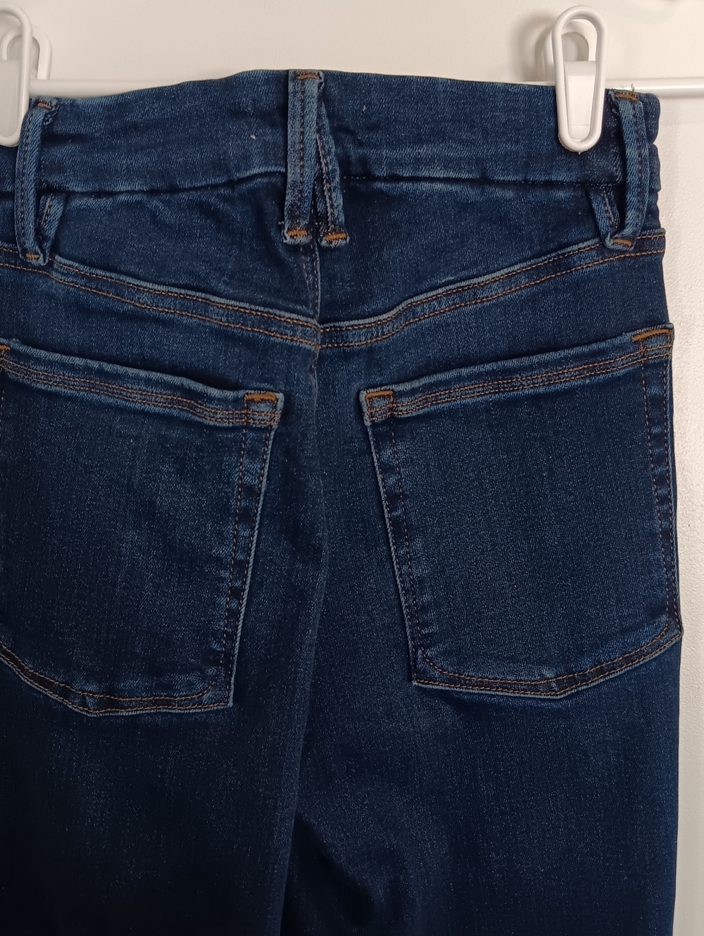 Good American Dark Blue Pull-on Flared Jeans High-rise Power Stretch Sculpting - Picture 8 of 9